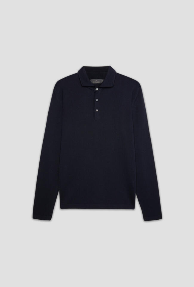 Knit polo with shirt collar ESSENTIAL - Ferrante | img vers.1300x/